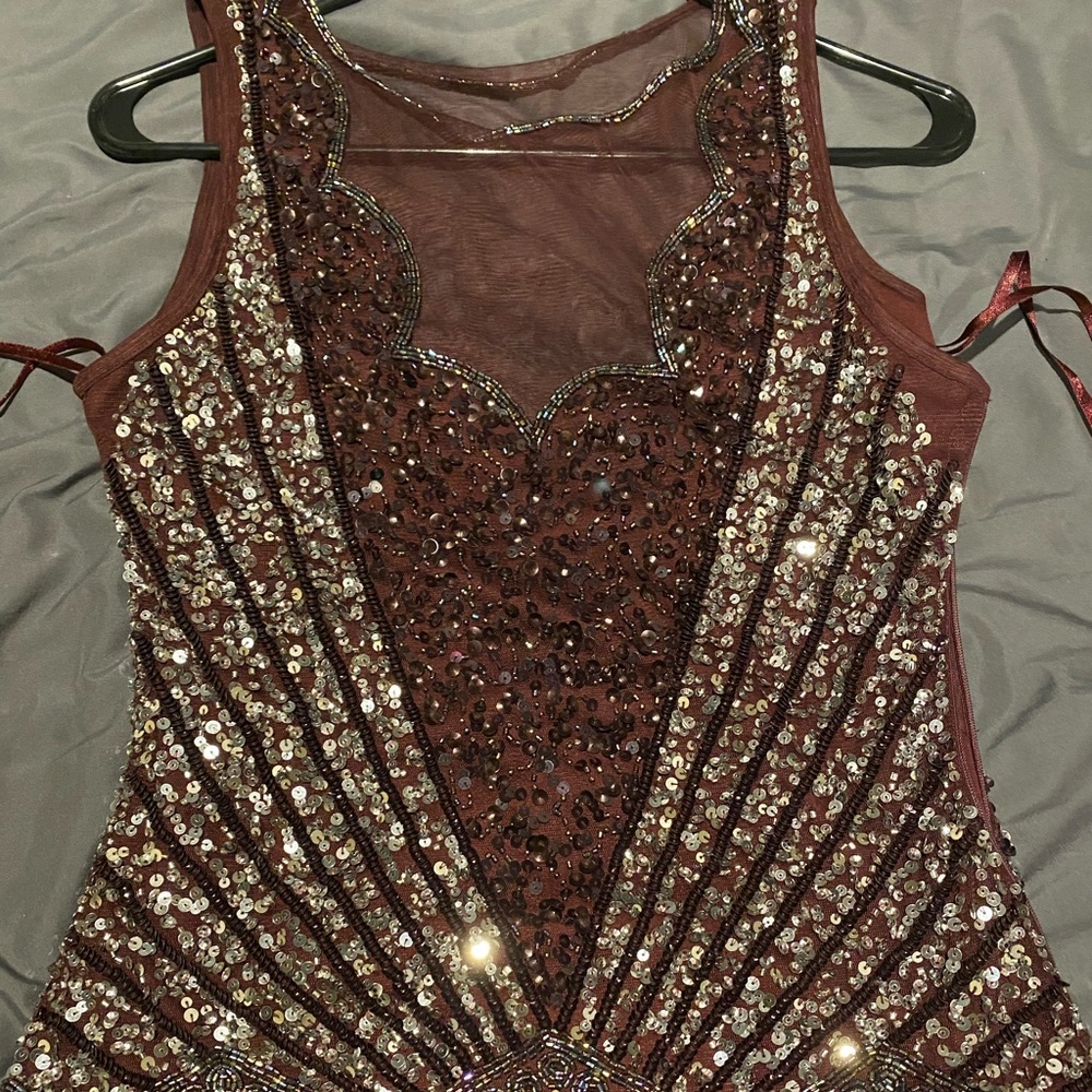 Maroon Roaring 20’s Great Gatsby Dress 😍